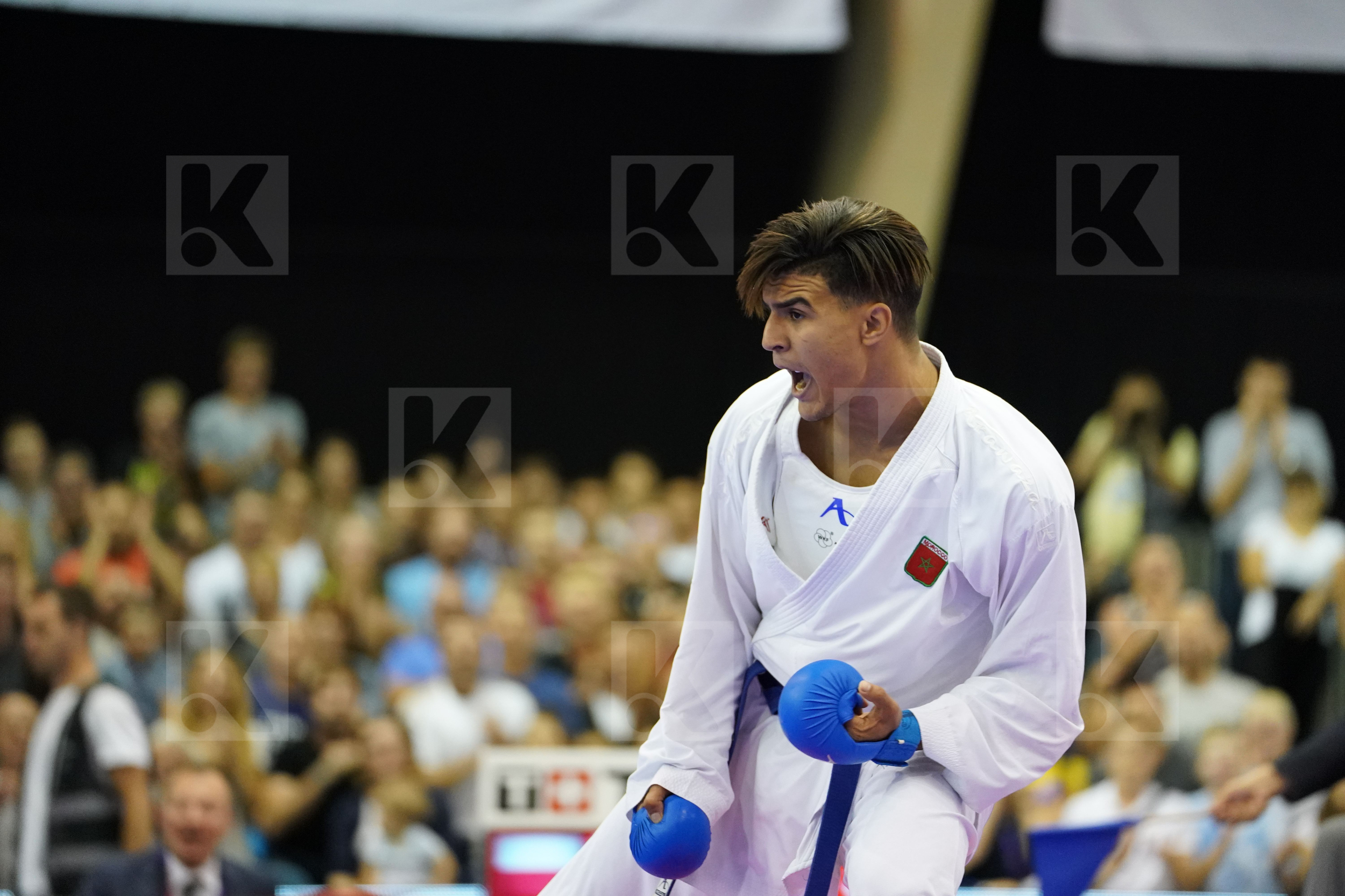 Babos Michal bronze match Male Kumite +84kg Morrocco Ouchen Achraf Poland